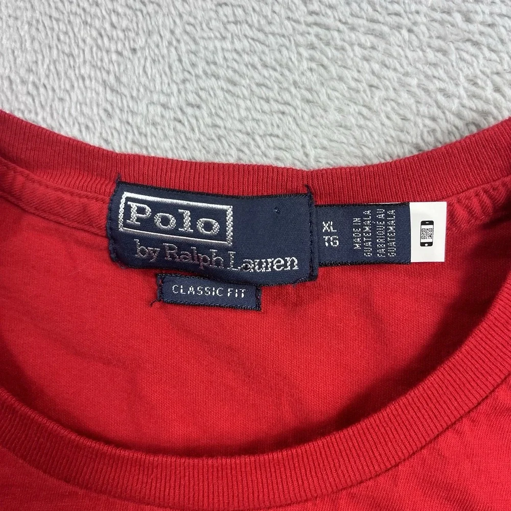 Polo Ralph Lauren Classic Fit American Flag Jersey T-Shirt Size XL‎